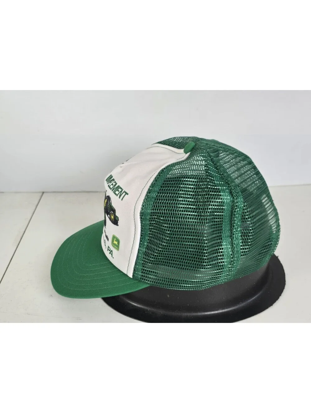 Vtg John Deere Lost Creek Implement Co Hat Cap Snapback Trucker Oakland Mills Pa